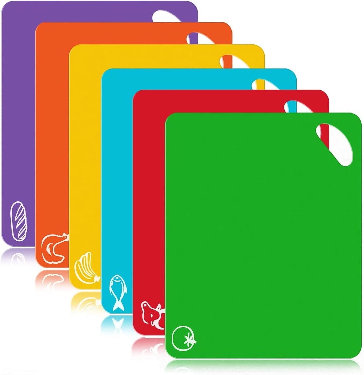 Kitchen Plastic Cutting Board Set – Extra Thick & Non-Slip