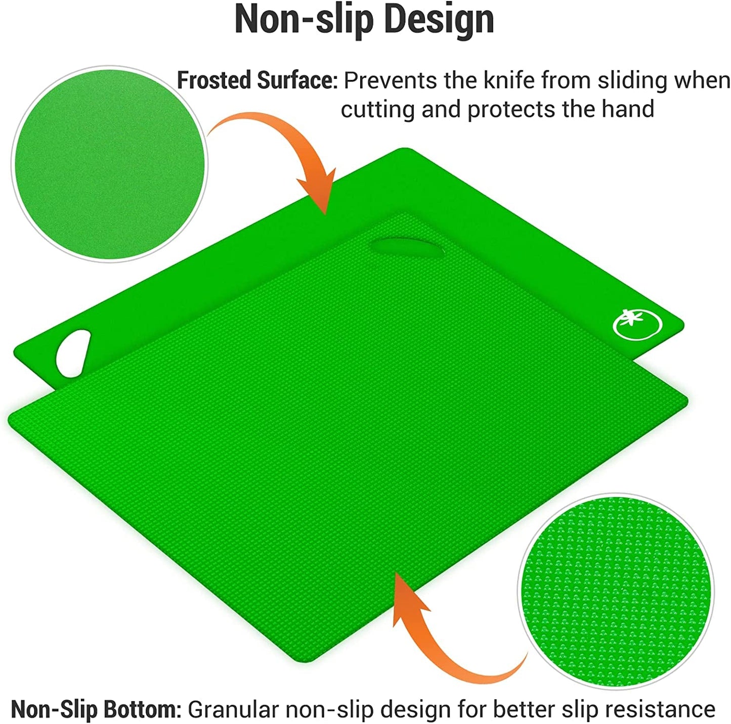 Kitchen Plastic Cutting Board Set – Extra Thick & Non-Slip