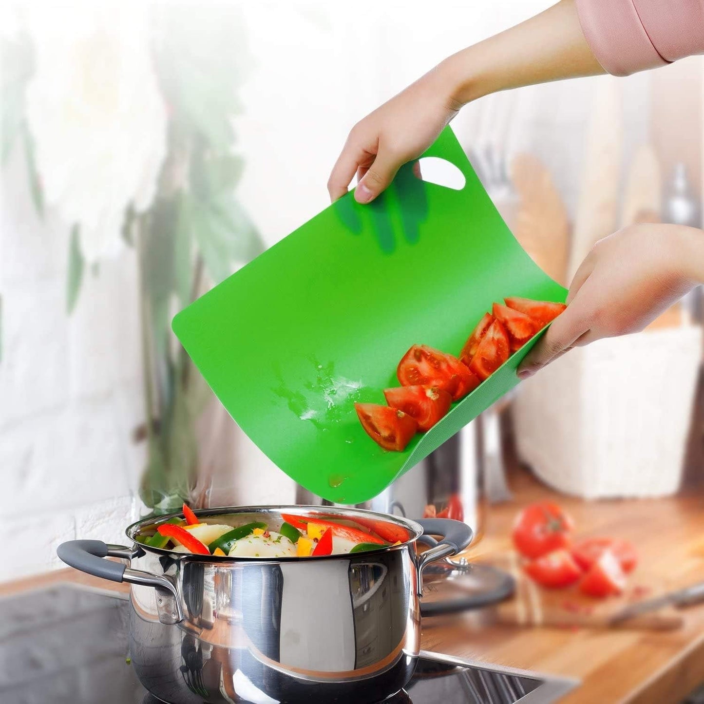 Kitchen Plastic Cutting Board Set – Extra Thick & Non-Slip