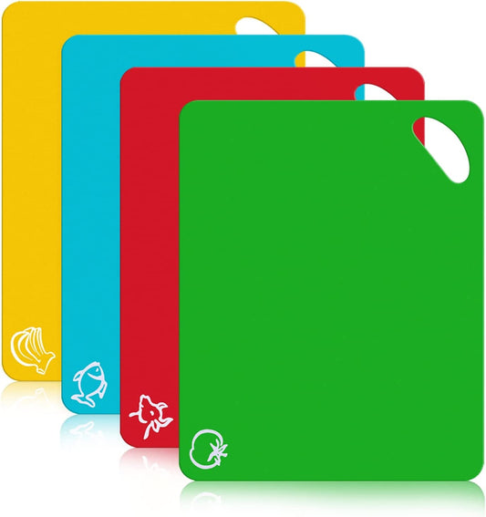 Kitchen Plastic Cutting Board Set – Extra Thick & Non-Slip
